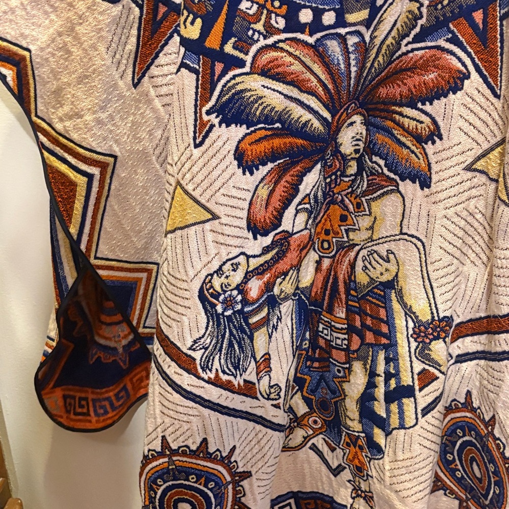 Geometric Patterned Poncho - image 8